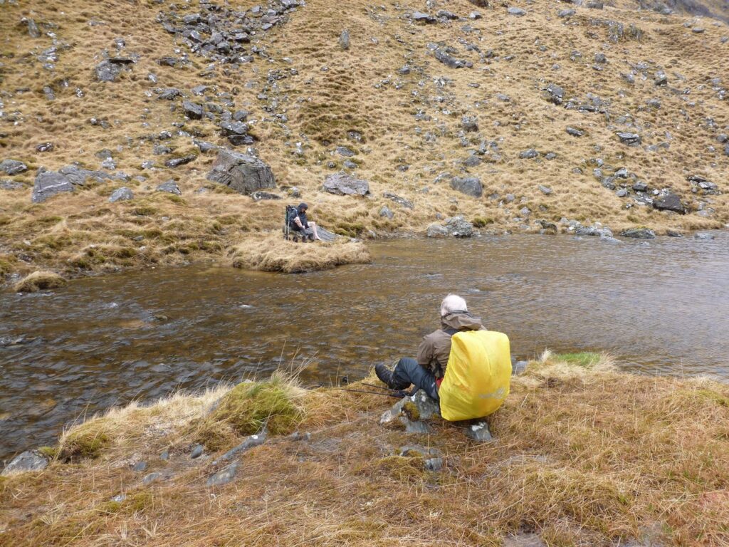 Colin and John at the Finiskaig River crossing