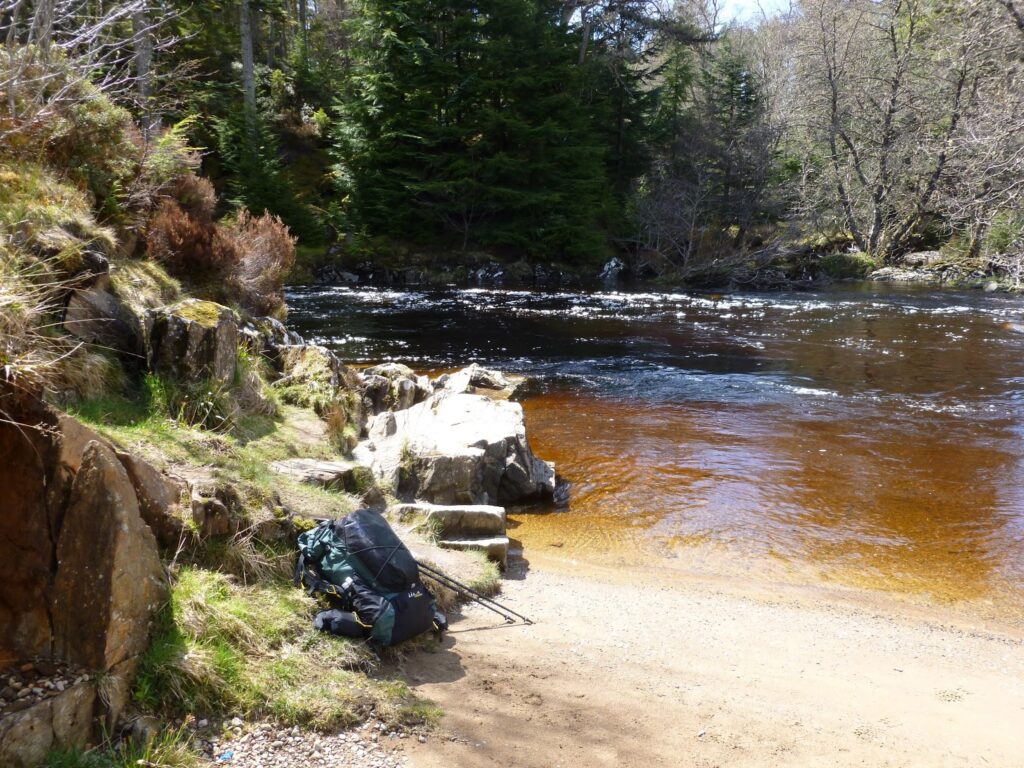 Sunny lunch spot by river