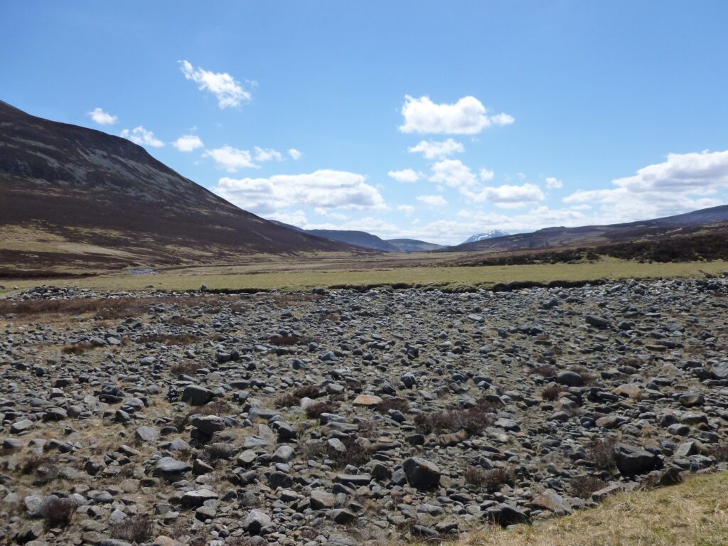 View towards Glen Tilt from the Geldie Burn
