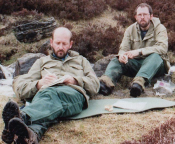 Peter and Mic take a rest break