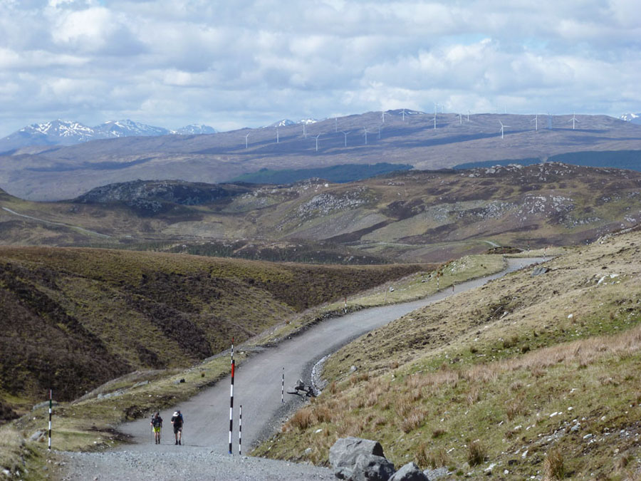 Ugly haul road for wind farm traffic creating scar across the peatland