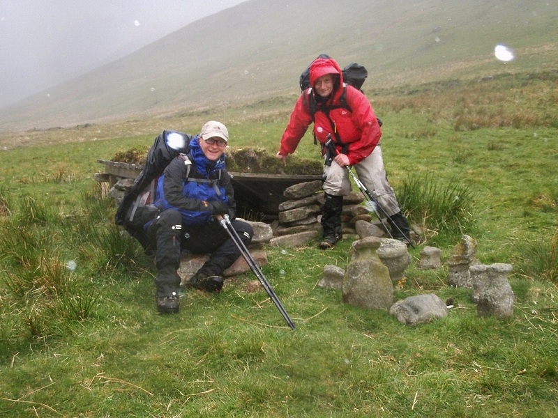 Legendary Tigh nam Bodach - a small stone shelter about 30 inches high with a group of curiously shaped stones placed outside.