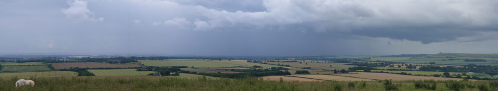 View west from Avebury Down