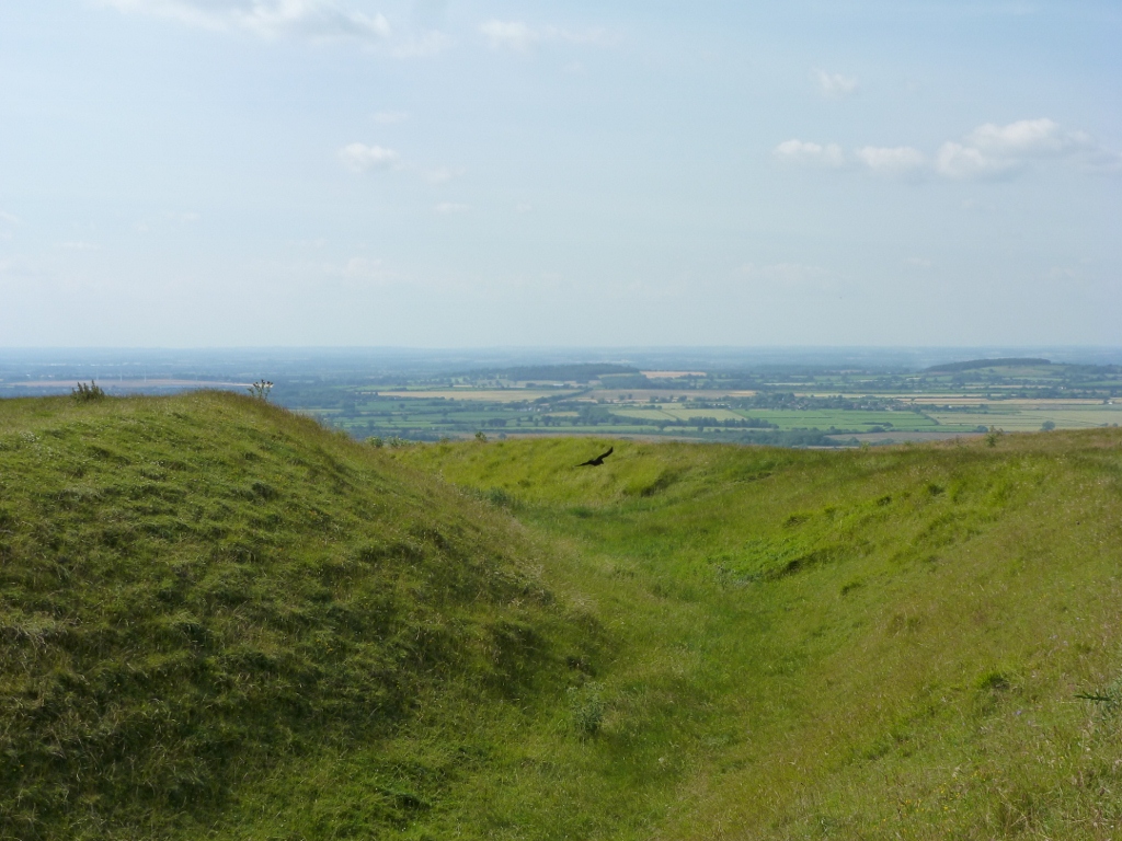 View from the iron age fort, Uffington Castle