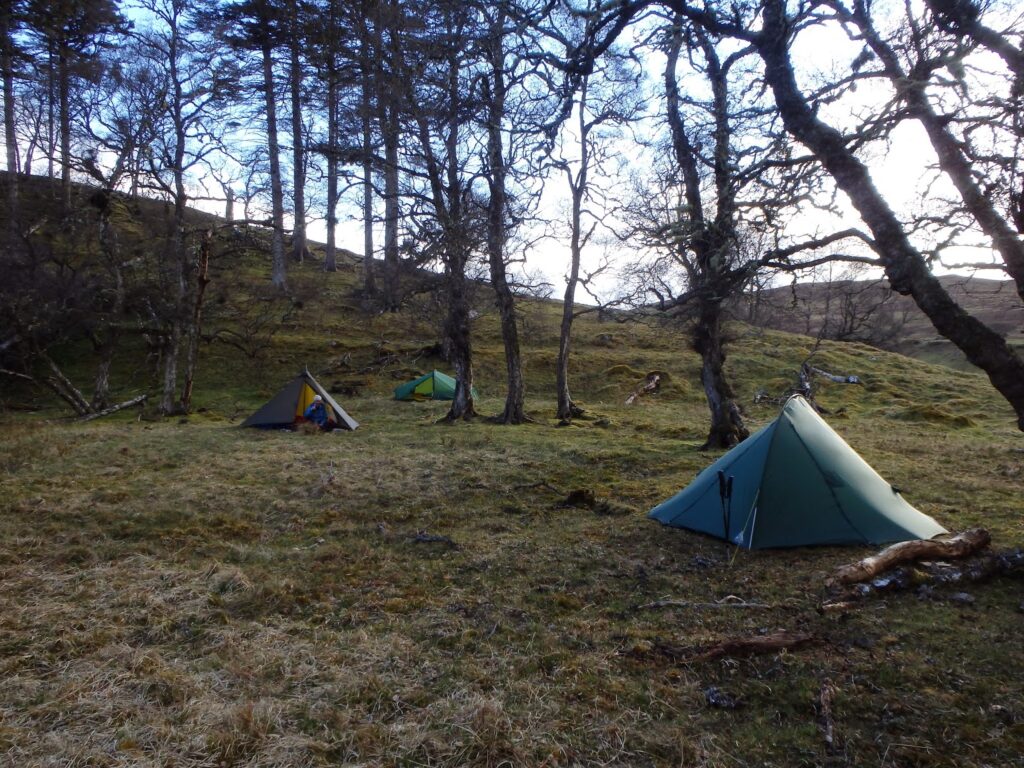 The other tents pitched