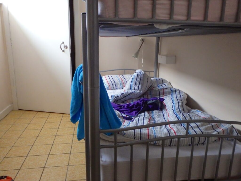 Bed at the hostel