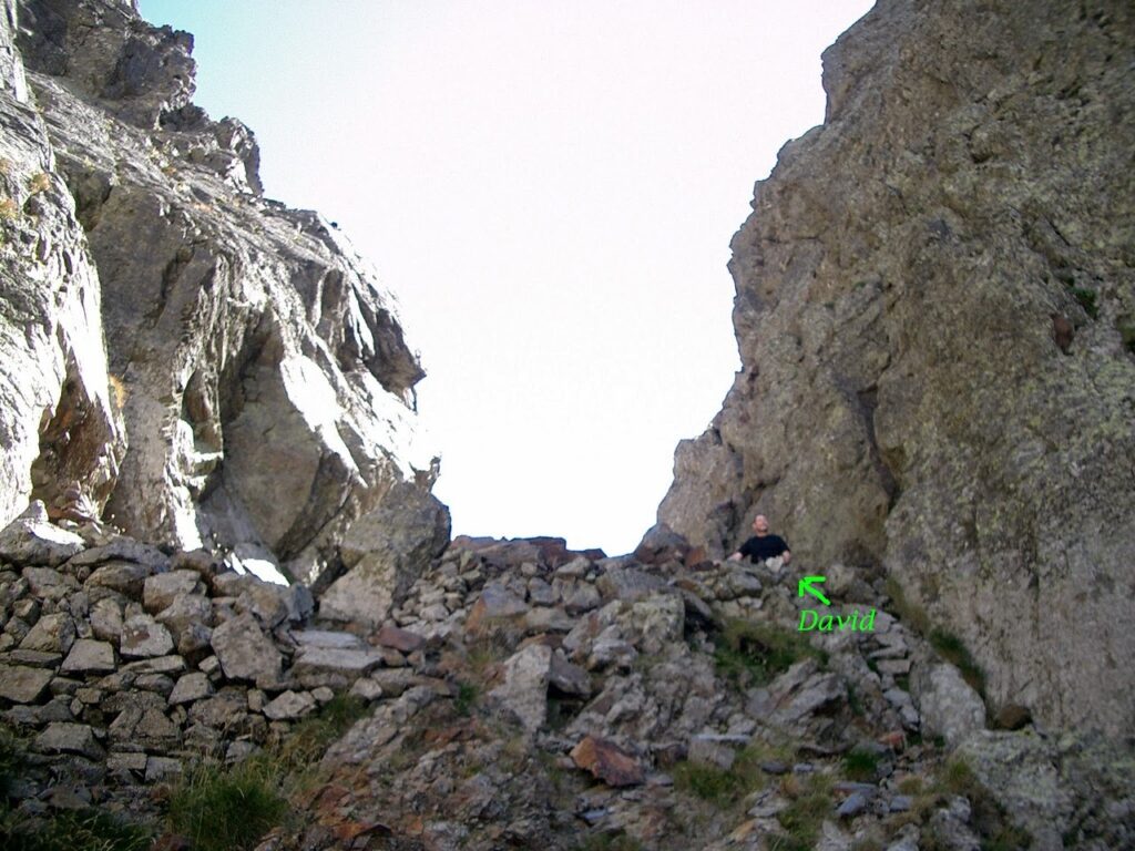 David at the Port de Venasque - a rocky gap leading into Spain