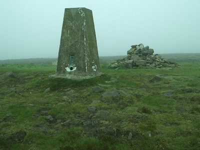 Trig point on Pinhaw moor