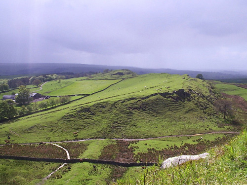Squall shower over Hadrian's Wall