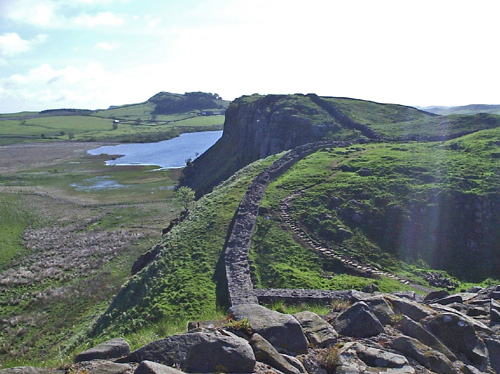 More Hadrian's Wall over crags