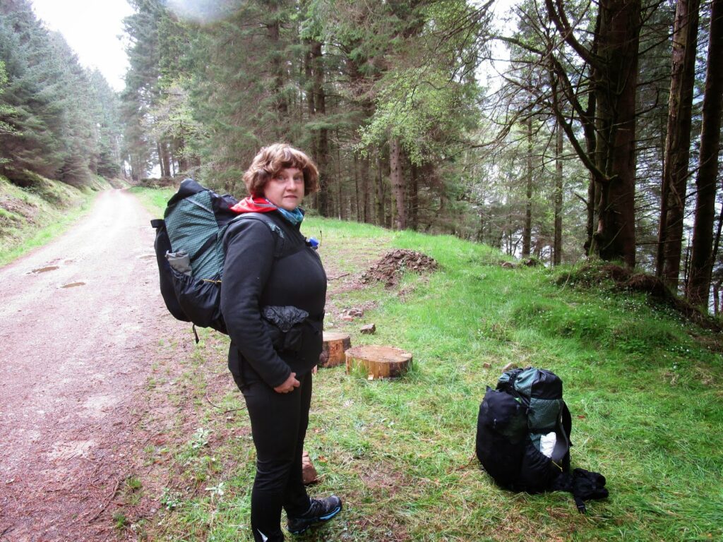 Vicky at camping spot