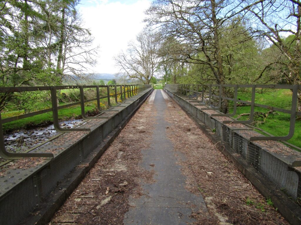 An old railway bridge, now part of a pedestrian path