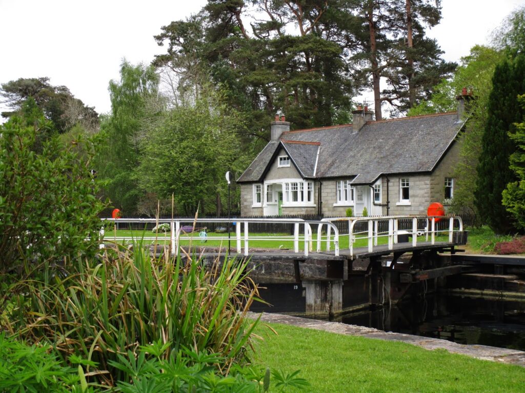 Lovely house by the canal lock.