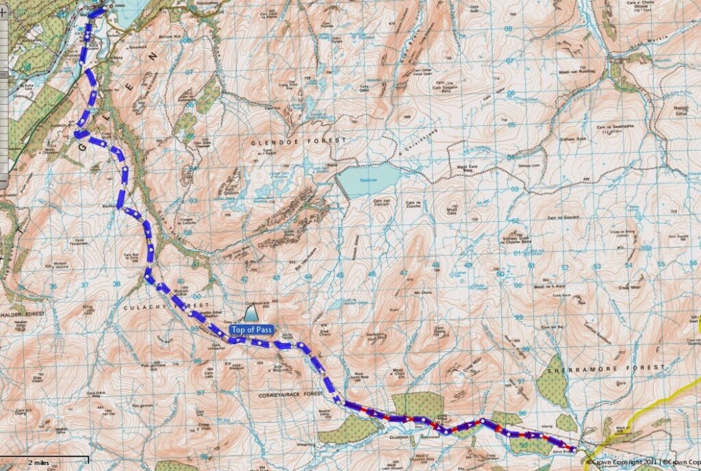 Map of route taken on Day 5