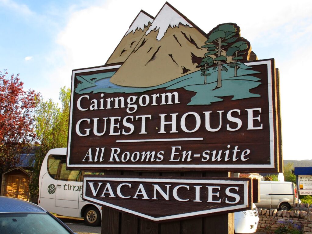 Cairngorm Guest House sign